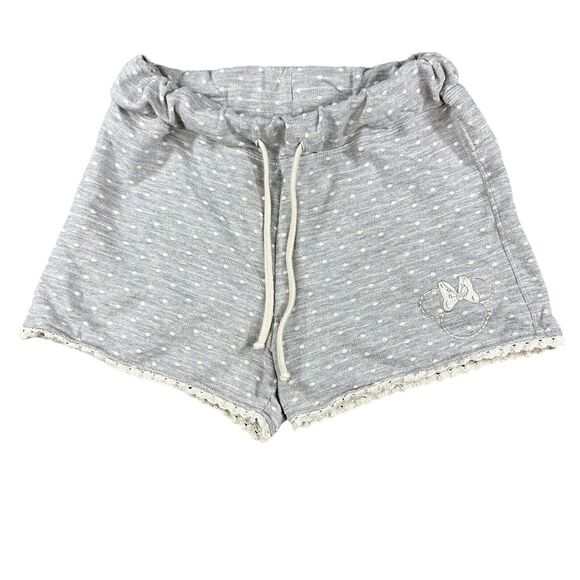 Disney Parks Pants - Disney Parks Lounge Shorts Women XS Gray Polka Dot Excellent Minnie Mouse Lace